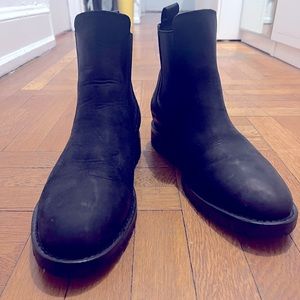 Thursday black pull on boots, worn once.